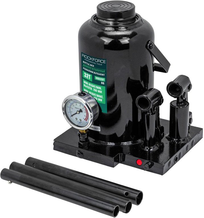 

Бутылочный домкрат RockForce RF-TH903501 Big 32т