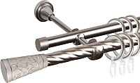 

Карниз для штор АС ФОРОС Grace D16K/16Г + наконечники Севилья (3м, сатин)