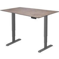 Стол для работы стоя ErgoSmart Wooden Unique Ergo Desk 1300х750х27 мм (скошенный край, дуб мореный/черный)