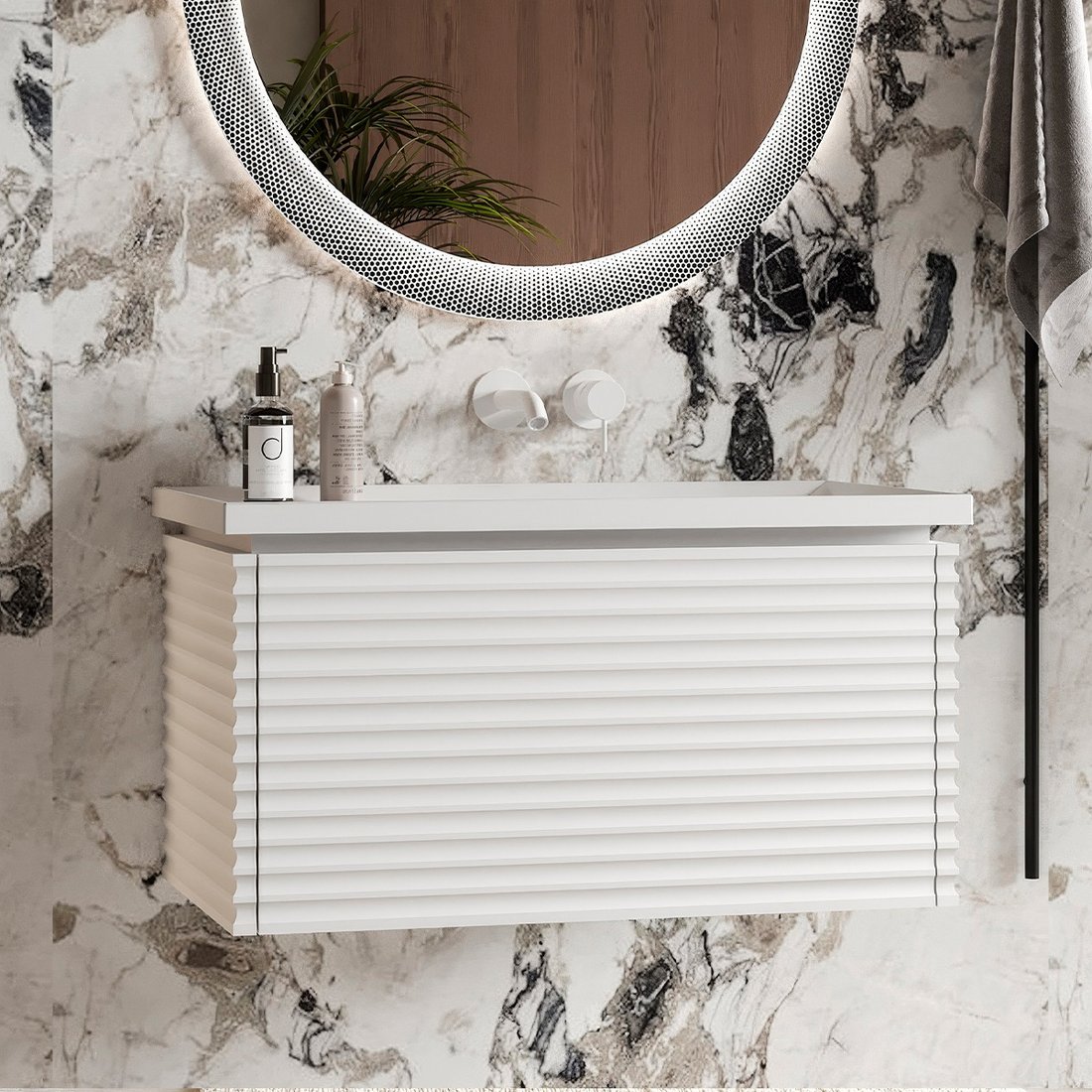 

Belux Тумба под умывальник Челси НП 65-01 (18, белый матовый)