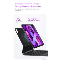 Чехол для планшета Baseus Brilliance Original Keyboard Case Pro with Digital Display для Apple iPad Pro 11/Air-4/Air-5 10.9 (темно-серый)