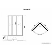 Душевая кабина Niagara Promo P80/40/MT/BK 80x80x195