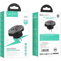 Адаптер Hoco AC6 EU (черный) в Бресте