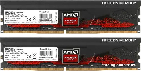 AMD Radeon R9 Gamer Series 2x16ГБ DDR4 3000 МГц R9S432G3000U2K