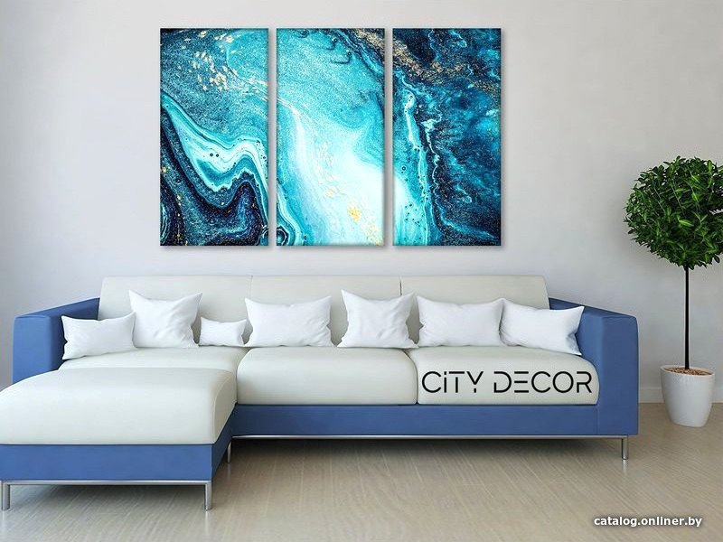 Модульная картина Citydecor Абстракция 7.43 75x117 см