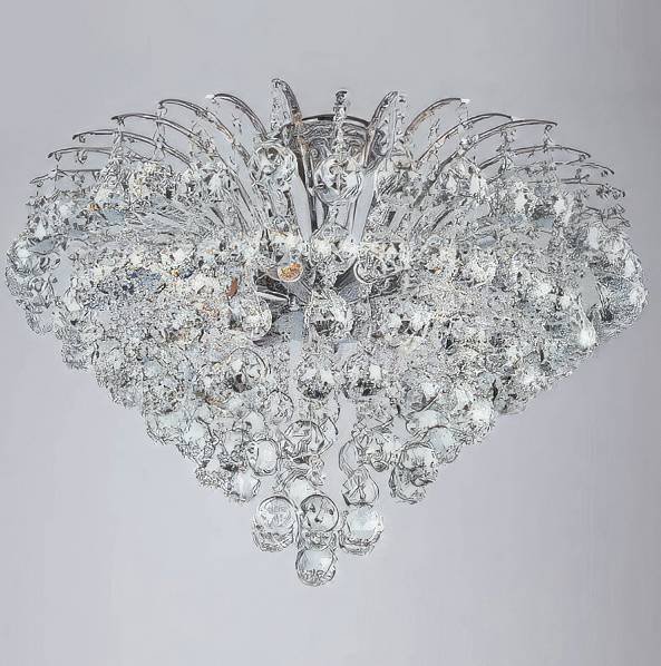 

Люстра средней высоты Евросвет Ostiniya 3299/9 хром/прозрачный хрусталь Strotskis