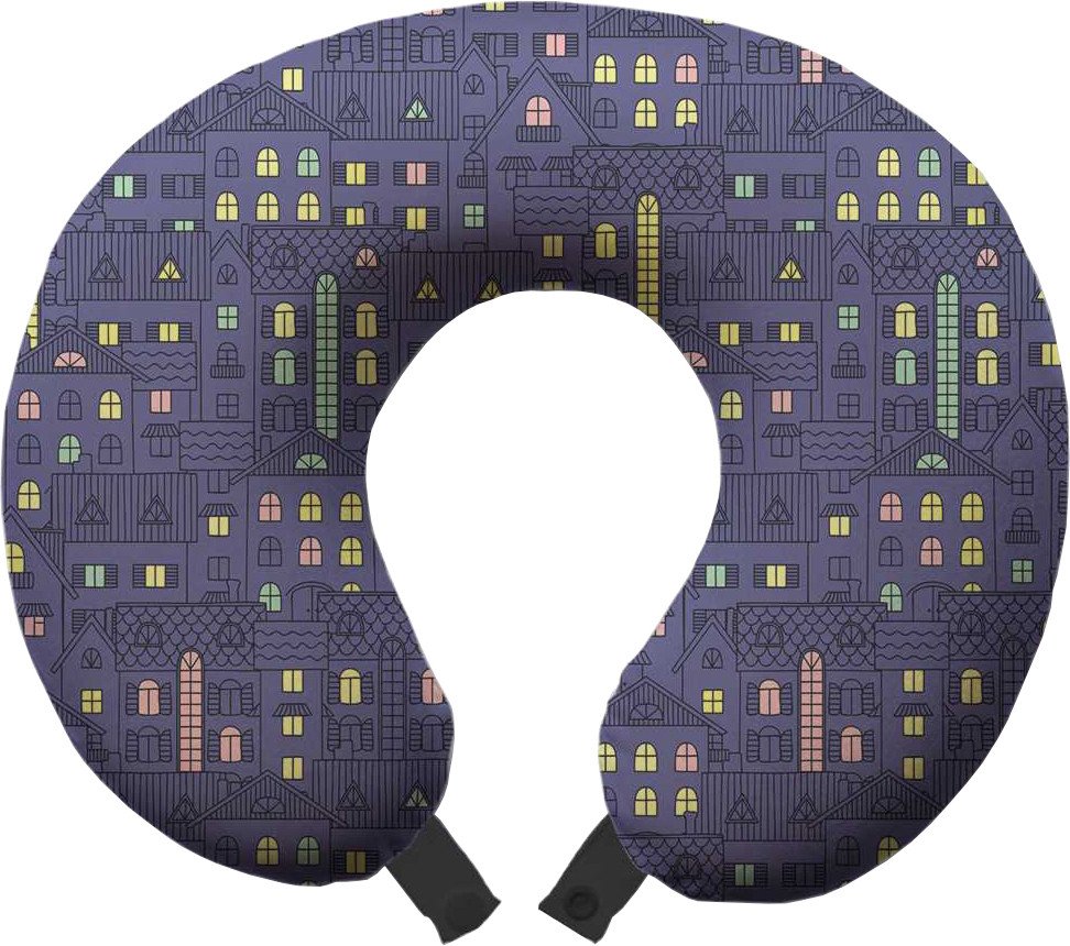 

Подушка для путешествий Ambesonne Городские окна trp-75111