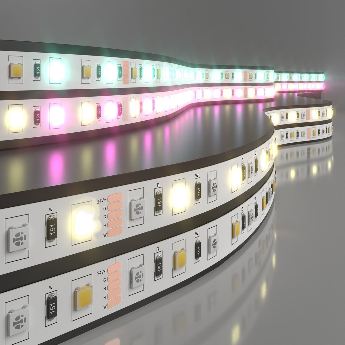 

Светодиодная лента Elektrostandard 24V 14.4W 60Led 5050+5050 IP20 MIX RGB/теплый белый a053728