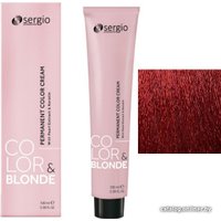 Крем-краска для волос Sergio Professional Color&Blonde 7.66 средне-русый красный интенсивный