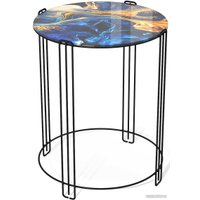 Журнальный столик Sheffilton SHT-CT53 (синий сапфир/черный муар)