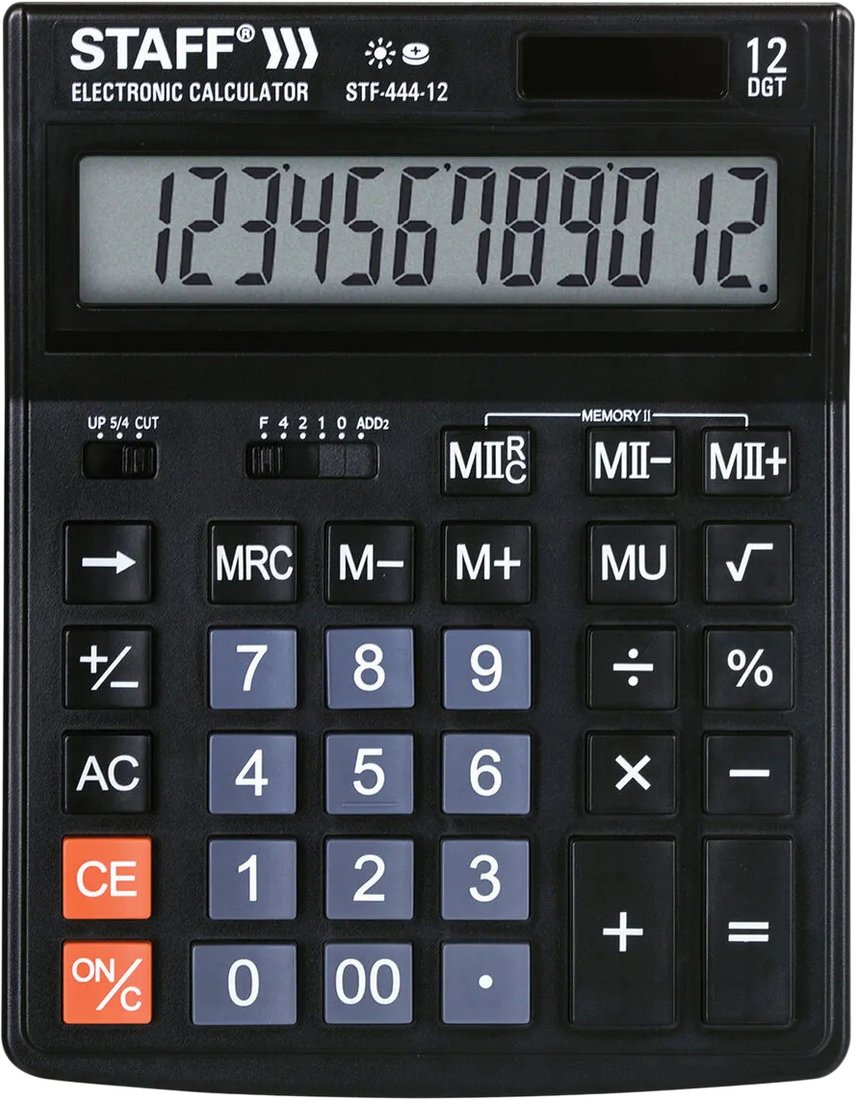 

Бухгалтерский калькулятор Staff STF-444-12 250303