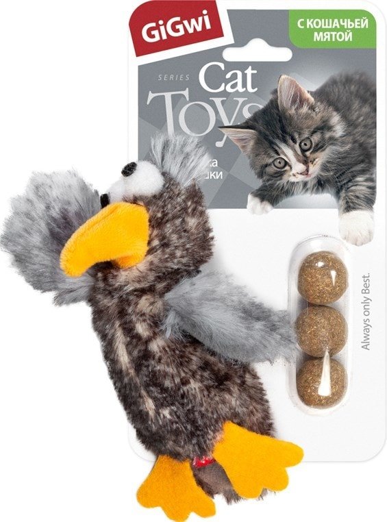 

Игрушка для кошек GiGwi Птичка с кошачьей мятой 75295