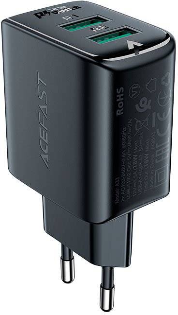

Сетевое зарядное AceFast A33 (черный)