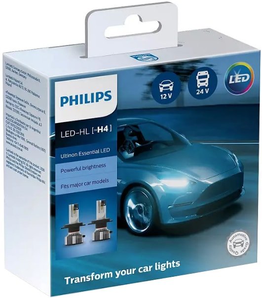 

Светодиодная лампа Philips H4 Ultinon Essential LED 2шт