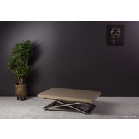 Стол-трансформер Levmar Shift V41/S79 (стекло капучино/опоры нержавеющая сталь)