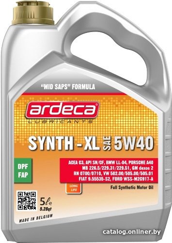 Моторное масло Ardeca SYNTH-XL 5W-40 5л