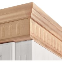 Шкаф распашной ММЦ Хельсинки 3GTM (белый воск/антик)