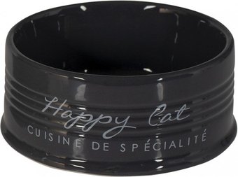 Duvo Plus Bowl Stone Happy Cat (черный)