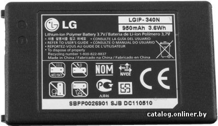 Аккумулятор для телефона Копия LG LGIP-340N