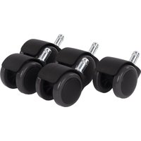 Ролики для кресла Brabix d11 532009 (5шт, пластик/полиуретан черный)