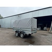 Двухосный прицеп AvtoS A35Р2B (3500x1500x300, R13, ресс. AL-KO, тент 1200мм Аэро)
