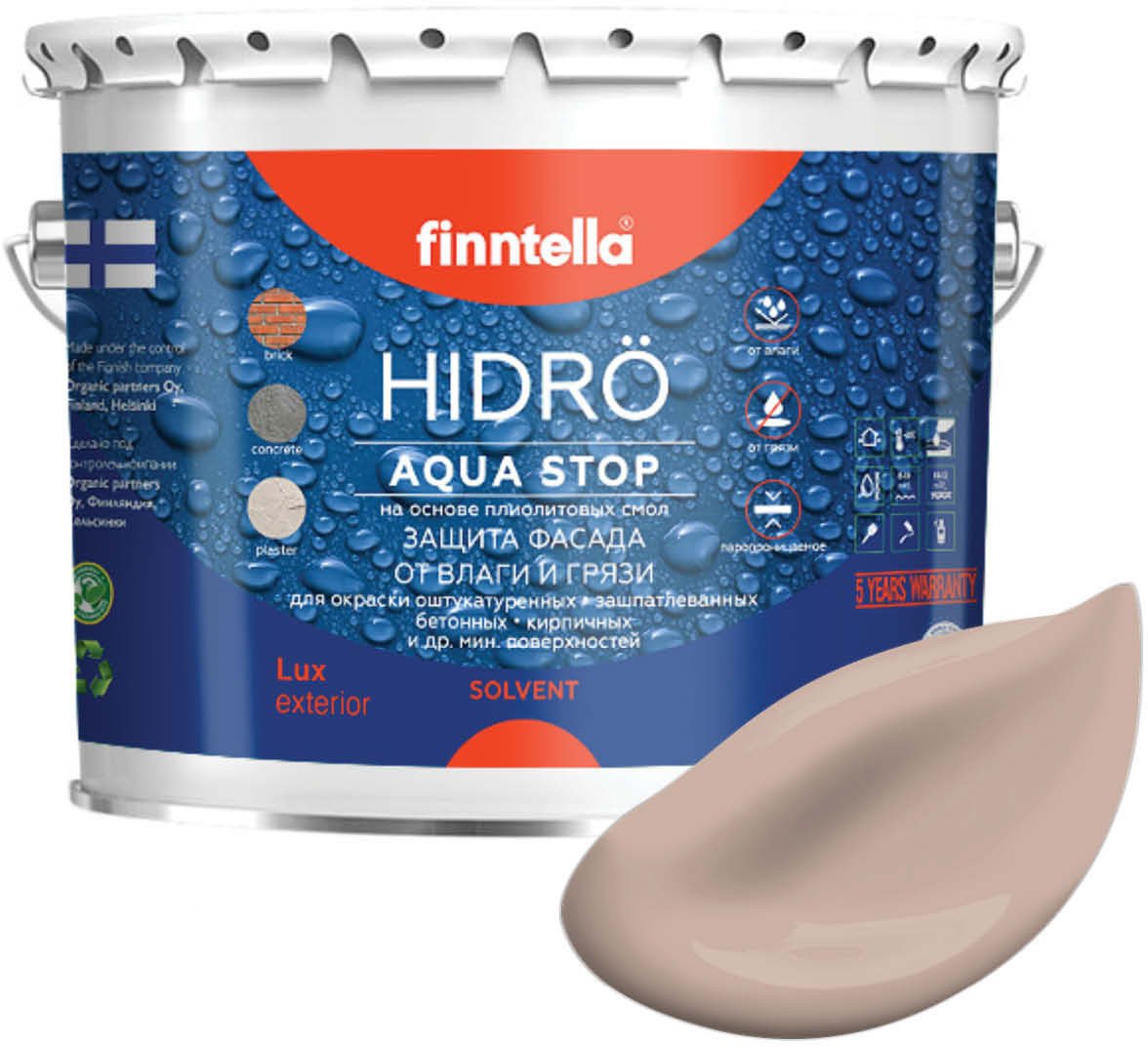 

Краска Finntella Hidro Jauhe F-14-1-3-FL102 2.7 л (теплый)