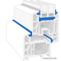 Окно ПВХ Dexen B70 2080x1430 Г+П/О+Г СП2Э