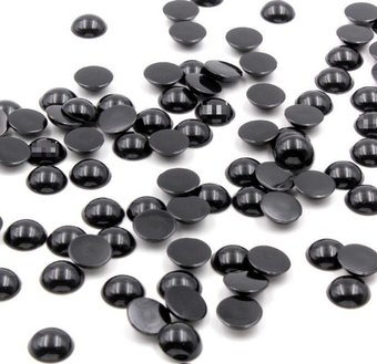 Бусины ХоббиБум Для и гушек клеевые 10 мм (50 г, черный)
