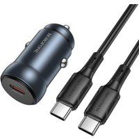 Автомобильное зарядное Borofone BZ32 USB Type-C (серый)