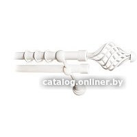 Карниз для штор Lm Decor Вираж 098 2р гладкий 25/19мм (белое глянец, 2м)