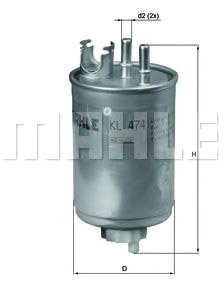 

Топливный фильтр Mahle Knecht KL474