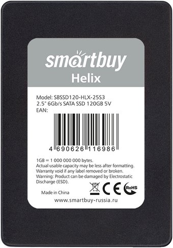 SSD SmartBuy Helix 120GB SBSSD120-HLX-25S3