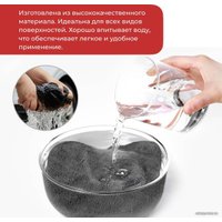 Тряпка-микрофибра USBTOP Двусторонняя салфетка из микрофибры 40х40см (серый) в Могилеве