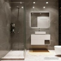 Душевая стенка Benetto BEN-602_SL_M 1200х2000 (серебро, матовое стекло)