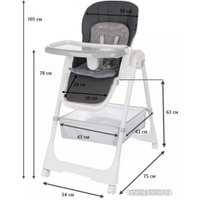 Высокий стульчик Martin Noir Tody Lux (natural grey) 0+