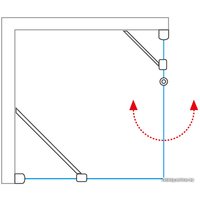 Душевая стенка Roth Lega Lift Line LZB/80 (хром/прозрачное)