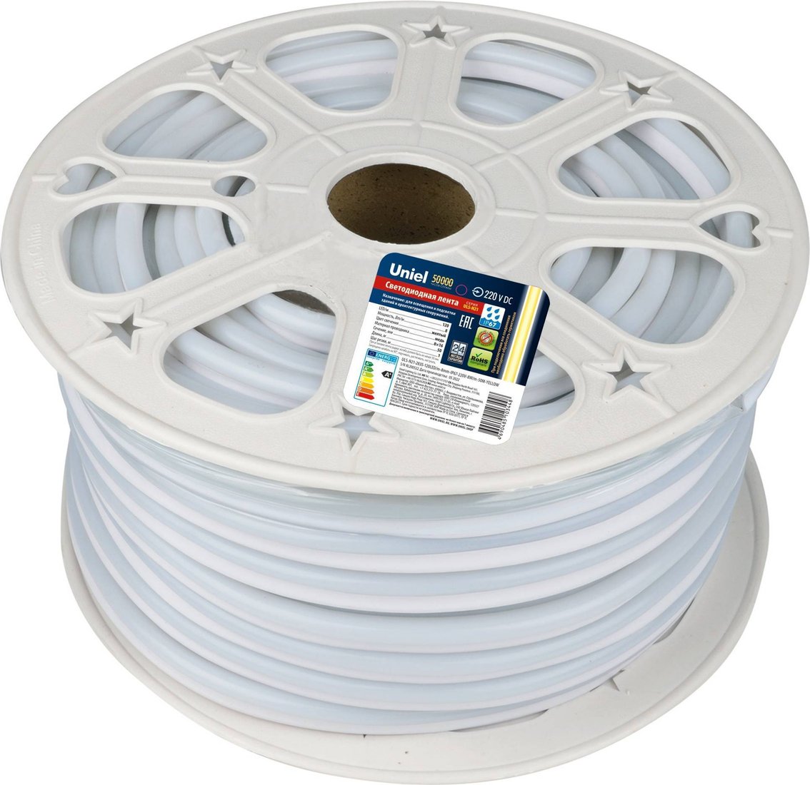 

Гибкий неон Uniel ULS-N21-2835-120LED/m-8mm-IP67-220V-8W/m-50M-YELLOW