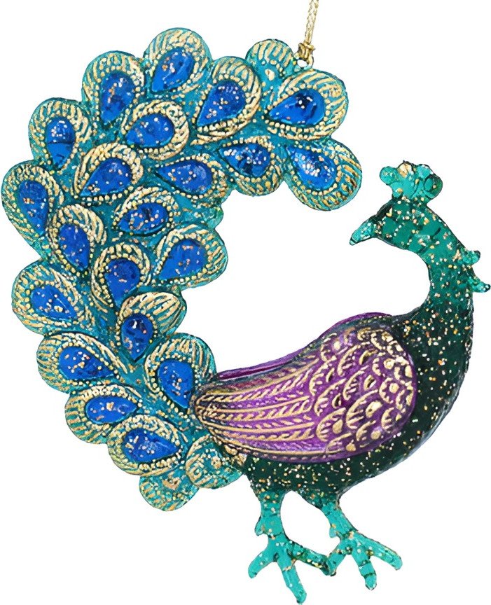

Елочная игрушка Gisela Graham Paradise Garden Павлин 10787
