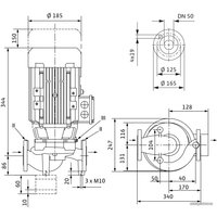 Циркуляционный насос Wilo VeroLine-IPL 50/160-0.55/4