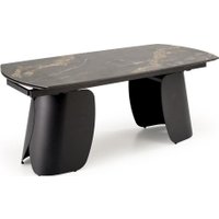 Кухонный стол Halmar Forum 180-260/90/76 (черный мрамор/черный)