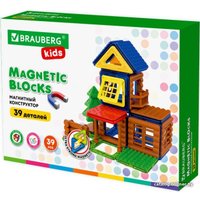 Магнитный конструктор BRAUBERG 663849 Kids Magnetic Build Blocks-79 Построй дом