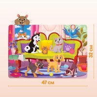 Развивающая игра Puzzle Time Мега-пазл Милые питомцы 9319945 (24эл)