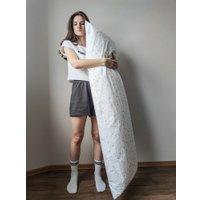 Спальная подушка Martoo Дакимакура 150x50 DK-GRST/WT (серые звезды на белом)