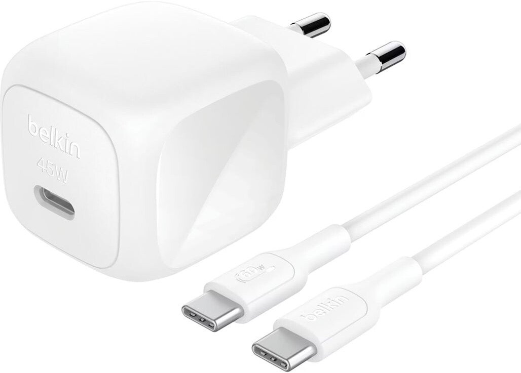 

Сетевое зарядное Belkin WCA013KQ1MWH-B6 USB Type-С (белый)