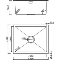 Кухонная мойка Roxen Uno 560210-54B