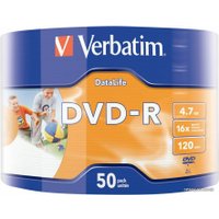 DVD-R диск Verbatim 4.7Gb 16x 43793 (50 шт.)