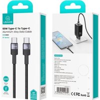 Кабель Usams SJ724 USB Type-C - USB Type-C (1.2 м, черный)
