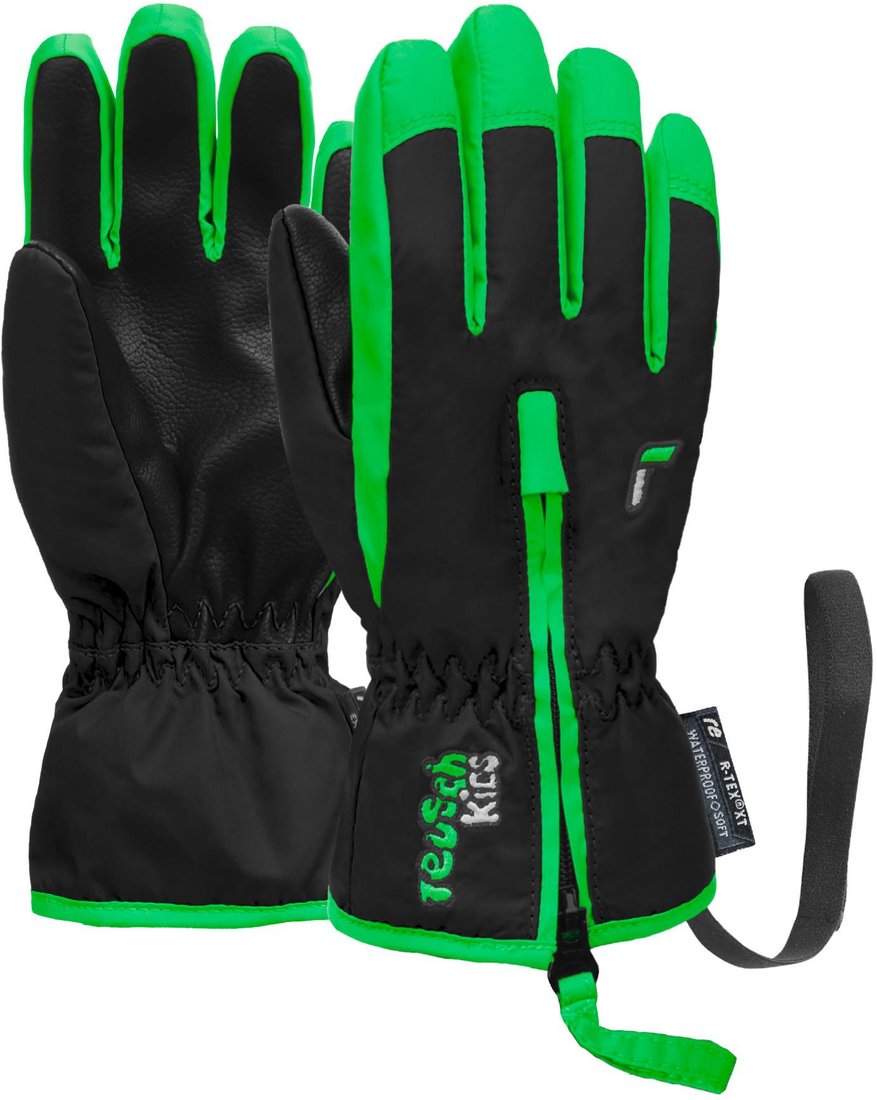 

Горнолыжные перчатки Reusch Ben 6285108-7716 (р-р 3, Black/Neon Green)