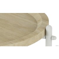 Журнальный столик Калифорния мебель Кнуд (дуб санремо/белый)