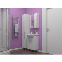  Какса-А Шкаф с зеркалом для ванной Лайт 55 460686